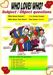 SUBJECT/OBJECT QUESTIONS