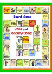 JOBS and Occupations Board game 4/5 + instructions + key. Fully editable