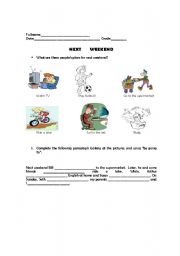 English Worksheet: Be Going To Exercise
