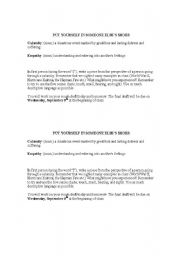 English worksheet: Emapthy assignment