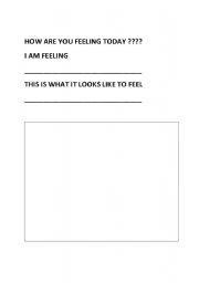 English worksheet: how are you feeling