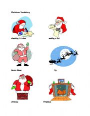 English worksheet: Christmas expressions and vocabulary