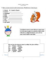 English Worksheet: nouns