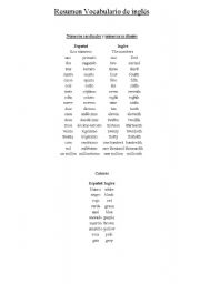 English Worksheet: vocabulary for children