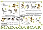 English Worksheet: MADAGASCAR 4 EXERCISES IN ONE PAGE.