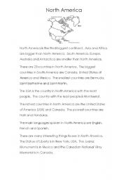 Continent info 2 (North America, South America and Australia)