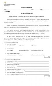 English Worksheet: Reading Test: Jobs