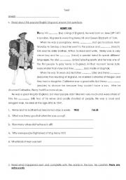 English Worksheet: Test Past Simple / Continuous