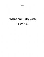 English Worksheet: Pictures of Friend Activities