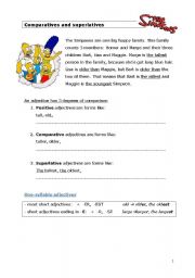 English Worksheet: Comparison the Simpsons