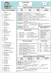 AT THE HOTEL - ESL worksheet by Tecus