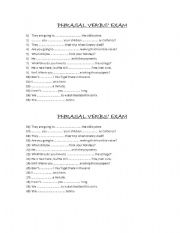 English worksheet: phrasal verb
