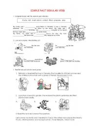 English Worksheet: SIMPLE PAST REGULAR VERBS