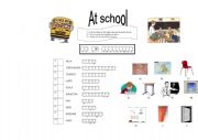 English Worksheet: At school -  In my classroom
