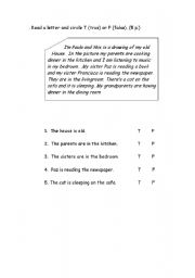 English Worksheet: My old house