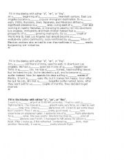 English Worksheet: articles