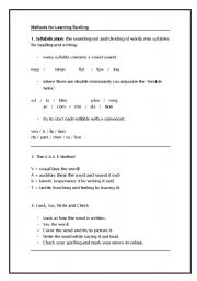 Methods for Learning Spelling