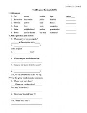 English Worksheet: Grammar Minitest