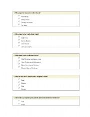 English worksheet: X-mas with the Kranks