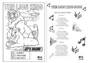 English Worksheet: Song: The Lion King