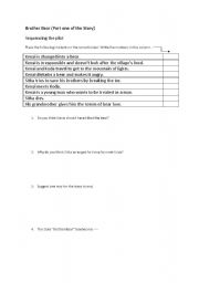 English worksheet: Brother Bear sequence exercise