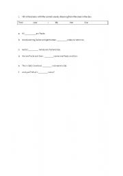 English Worksheet: Possessive Adjective