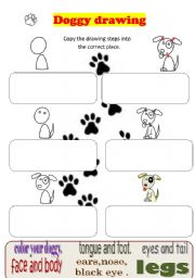 English Worksheet: draw a dog