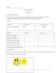 English worksheet: Hobbies Survey form