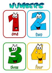 Numbers 1-10 flashcards
