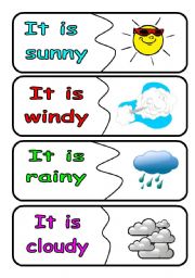 weather puzzle flashcards