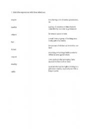 English Worksheet: Vocabulary Practice