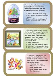 English Worksheet: Winnie the Pooh Easter Mini comprehensions