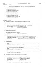 English Worksheet: EXAM