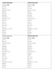 English worksheet: jumbled letters - food