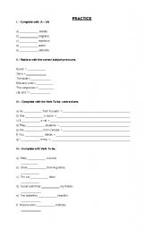 English worksheet: PRACTICE BASIC 1
