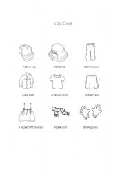 English worksheet: Naming clothes