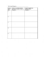 English worksheet: Flowers For Algernon Progress Reports