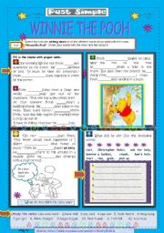 English Worksheet: Past Simple - Winnie the Pooh video lesson
