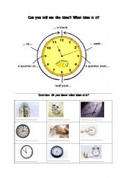 English Worksheet: What time is it?