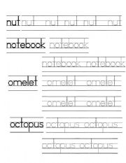 English worksheet: Alphabet n - q