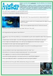 Movies4Class: Avatar & Sustainability  written activity to start discussion after a movie session  plot included  2 pages