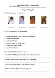 English Worksheet: Diary of a wimpy kid