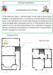 Reading comprehension - description of a house