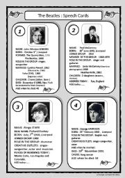 speech cards: The Beatles