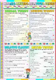 MODALS-LINKERS-RELATIVE CLAUSES AND MIXED TENSES- REVIEW (KEY INCLUDED)