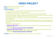 English Worksheet: Video project: Nespresso advert