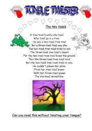 English Worksheet: The toads