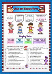English Worksheet: Main and Helping Verbs