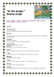 In the jungle drama school  script  