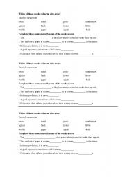 English worksheet: News collocations